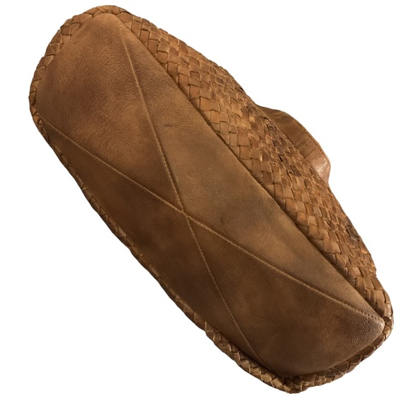 Tano Purse Woven Leather Brown Tote Handbag Large Shoulder Bag - Picture 4 of 10